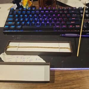 14kgf 3mm 8.5in yellow gold rope bracelet